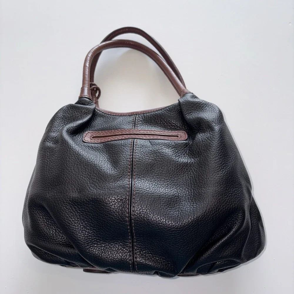 Brighton‎ London Groove Tatum Black Pebble Leather Hobo Shoulder Bag Classiccore